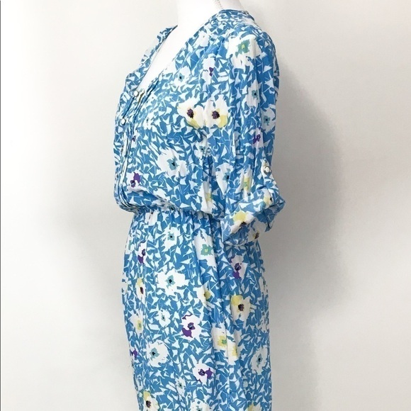 Yumi Kim Silk Floral Dress Elastic Waist Small - Picture 6 of 8